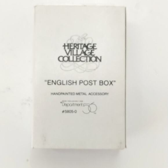 Department 56 English Christmas Red Post Mail Box Heritage Village Collection - Picture 3 of 10